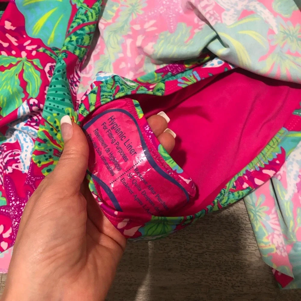 New STELLA PARKER HALTER BRA AND SKIRTED BOTTOM SWIM SET L MULTI COLOR - Picture 8 of 8